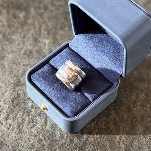 SILPADA STERLING SILVER Wide Spinner Cigar Band Ring Size 7